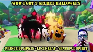 WOW I GOT 3 SECRET HALLOWEEN PRINCE PUMPKIN LUCID LEAF & VENGEFUL SPIRIT - MINING SIMULATOR 2 ROBLOX
