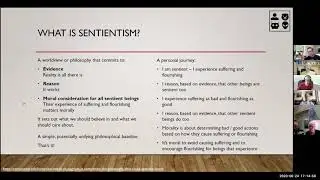 'DOES HUMANISM NEED AN UPGRADE? IS SENTIENTISM THE ANSWER?' JAMIE WOODHOUSE