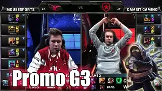 Mousesports vs Gambit Gaming | Game 3 Promotion Tournament for S6 EU LCS Spring 2016 | MOU vs GMB G3