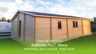 Casa de madera AURORA 75m&sup2;, 70mm montada en ALGARVE, PORTUGAL