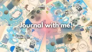 Journal with me 🦭🌀🩵 journaling em tempo real para relaxar 💭
