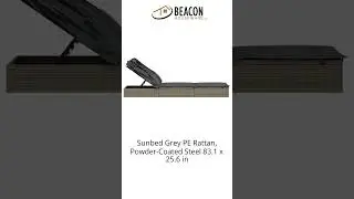 Sunbed Grey PE Rattan Powder-Coated Steel 83.1 X 25.6 in