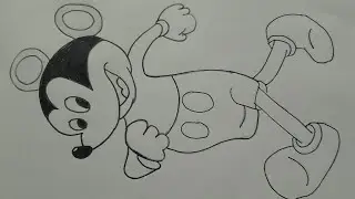 How to draw a beautiful drawing of Mickey mouse 🥰 #drawing #art #cartoon #viral