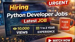 How To Find The #latest  #Job #python  Developer ,#experience 1 to 2 year,#urgent Hiring 