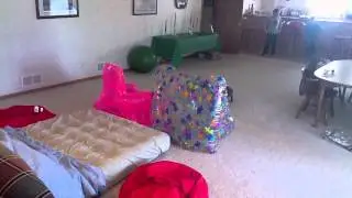 inflatable chair jumpers 3 with guest star super turtle played by jr a real turtle!!