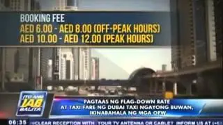 Pagtaas ng flag-down rate at taxi fare sa Dubai, ikinabahala ng OFWs