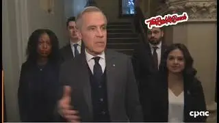 Mark Carney finally addresses the media prior to the National Liberal Caucus meeting. 