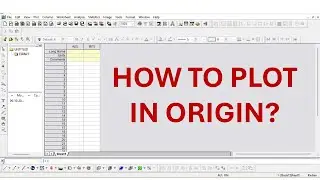 How to plot graph in origin?