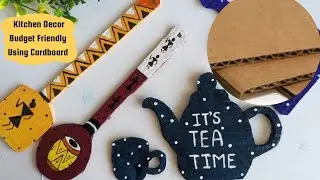 Kitchen Wall Decor Ideas Using Cardboard | Kitchen Wall Hanging | Zero Budget Decor 💡