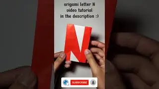 paper craft letter N #shorts #origami