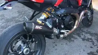 Ducati Monster 1200R 2016 SC Project Italy exhaust without Db killer D18-35C