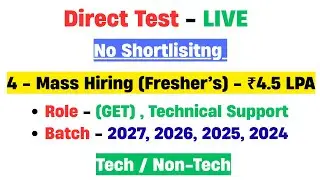 🔥Mass Hiring Freshers | Samsung, GSS| Off campus drives | Jobs | B.tech Msc MCA 2024-26