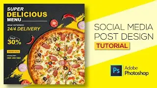 Social Media Food Post Design in Photoshop