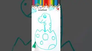 Draw Break egg🥚, Baby Baby Dino Drawing For Kids #shorts for kids
