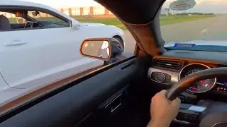 I called him out in my FBO Mustang GT on E85 to ROLL RACE! FBO E85 CAMARO!