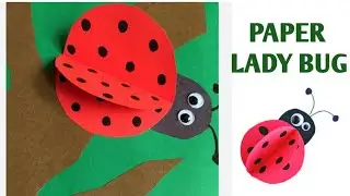 Paper Lady Bug/ How to make Paper Lady Bug/ Nursery Crafts/#mishi Ideas