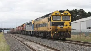 SSR Loaded and Empty Grain Trains In Melbourne - 4MC4 and 4CM1