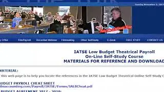 IA Low Budget Theatrical Crew Payroll