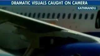 Indigo flight catches fire in Kathmandu