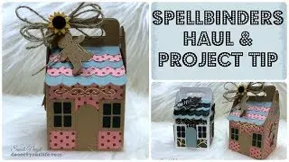 Christmas Treat Box Gingerbread Cottage | Spellbinders Cottage Treat Box
