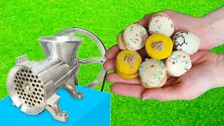 EXPERIMENT: COLORFUL CAKE vs MEAT GRINDER