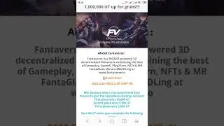 ЗАЛЕТАЙ В GLEAM FANTAVERSE / 60 UT TOKEN FOR ALL TASK / POOL 1,000,000 UT / METAVERSE / GAMEFI #nft