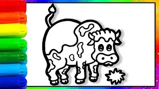 COW Drawing, How to Draw a COW | ENJOY DRAWING