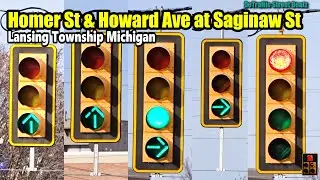 LED Right Turn & Thru Arrow Traffic Lights | Homer & Howard at Saginaw St