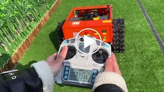 How to operate remote control lawn mower (VTC550-90) rubber track brush-less motor lawn mower