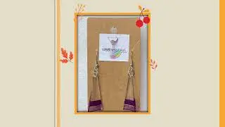 Clear PurpleTriangle Earrings #nickel Free, #lead free