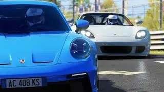 992 Porsche 911 GT3 vs Porsche Carrera GT (Crash) On The Nordschleife | Assetto Corsa