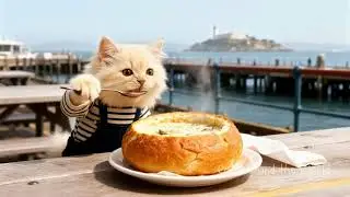 Persian Kitten at Pier 39 with Sea Lions | Cat Around the World