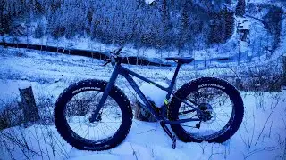 Fatbike follow DJI Neo winter descent 10.1.2026