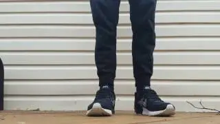 Asics Gel-Lyte V Black/Grey On Feet