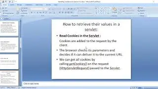 COOKIES AND SESSIONS IN JAVA SERVLET