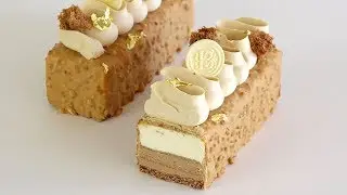 Tarta Dulcey Blond con Mousseline de Chocolate y Ganache de Mascarpone
