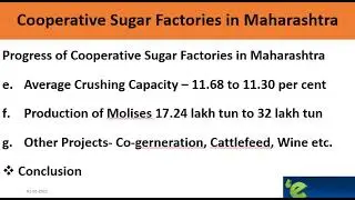 Progress of Cooperative Sugar Factories
