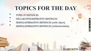 Types of sentences| declarative imperative simple present simple tense #englishlanguage #english #fy