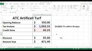 Cash Receipts Calculation of ATC Turf Part 3 of 4
