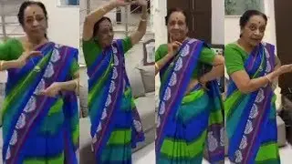 Actress Jamuna Imitating Her Dance in Missamma Movie Song | Jamuna Funny Dance