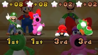 Mario Party 9 - Mario vs Luigi vs Yoshi vs Birdo - Bowser Station (Master Difficulty)