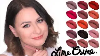 Свотчи матовой жидкой помады Lime Crime Velvetines &mdash; 16 оттенков