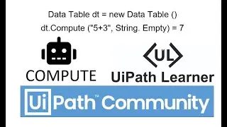Data Table Compute Method to solve Math Expressions in UiPath