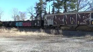 Train 16T 1/21/26. Bristol, TN. 16T has 3 Engines: NS 4120 NS 3644 NS DPU 7661. 16T has 93 cars.
