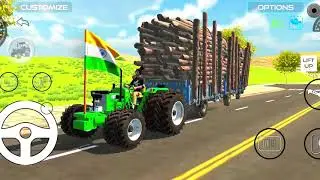 Modified johndeer tractor driving 😈Indian game 😈Tractor wala game 