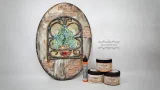 Decoupage # relief paste with a stone effect  #CADENCE  # DIY tutorial...