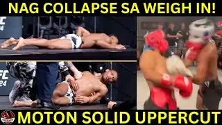 Fighter NAWALAN ng Malay sa Weigh in! | Curmel Moton TINUMBA Sparmate sa UPPERCUT!
