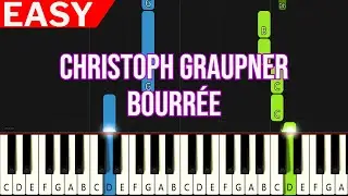 Christoph Graupner - Bourr&eacute;e | EASY Piano Tutorial