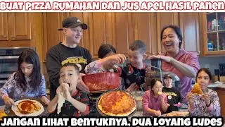 MASAK PIZZA RUMAHAN DAN BUAT JUS APEL HASIL PANEN DITEMANI SATU KELUARGA DI DAPUR SUDAH PASTI HEBOH 