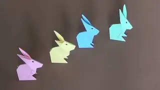 Como fazer origami animal / origami de papel fácil: Coelho